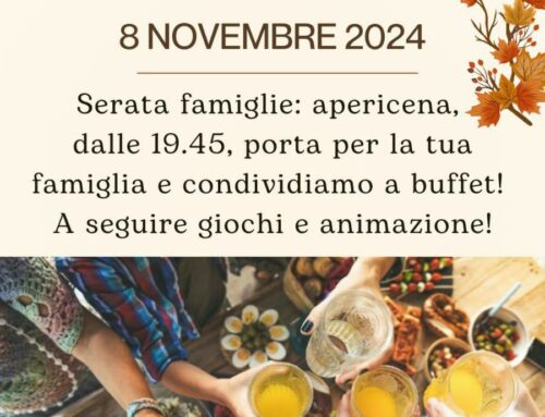 MASSINO VISCONTI (CaGiò) – SERATA FAMIGLIE: APERICENA D’AUTUNNO (Venerdì 8 novembre, dalle ore 19.45)