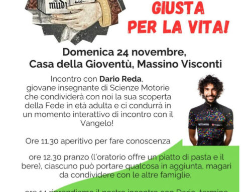 MASSINO VISCONTI (CaGiò) – LA PAROLA GIUSTA PER LA VITA – Incontro con Dario Reda (Domenica 24 novembre)