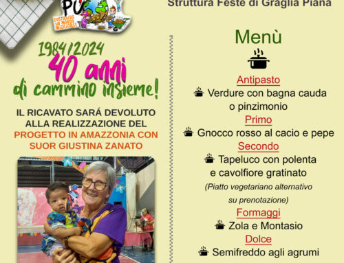 PRANZO SOLIDALE ORGANIZZATO DA INSIEME SI PUÓ… (Struttura Feste di Graglia Piana / Domenica 1 dicembre ore 12.30)