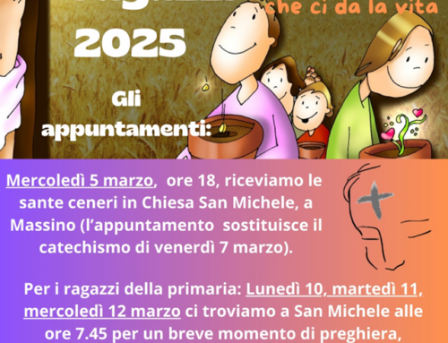 QUARESIMA RAGAZZI 2025 Il Chicco di Grano che ci Dà la Vita – GLI APPUNTAMENTI (Massino Visconti, 5-10-11-12 marzo)